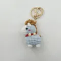 Handmade crochet pony keychain cute plush toy key ring bag charm for women and girls accessories - Blue Pony Finished Product
