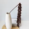 Handcrafted crochet hanging plant brown flower vine knitted home decor vase arrangement - Brown