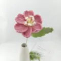 Handmade pink crochet flower yarn gift home table decoration variant item options - Dusty Pink