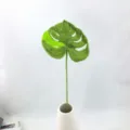 Foglia di monstera all uncinetto fatta a mano pianta in vaso filato verde fiore finto - Monstera (Versione E)