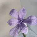 Handmade crochet purple flower bouquet desktop ornament artificial plant home decoration - Light Purple