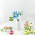Bouquet de pivoines au crochet fait main fleurs en fil artificielles décoration maison cadeau - Bleu