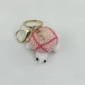 Handmade crochet turtle keychain cute knitted bag charm keyring accessory gift item - Pink Little Turtle Pendant