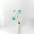 Handcrafted crochet daisy flower bouquet knit artificial floral gift for home decor display - Light Blue