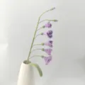 Handmade crochet freesia wool yarn flower bouquet finished home decor gift lovely purple plant. - Purple