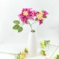 Bouquet de fleurs de pivoine au crochet fait main artificielle en fil décoration maison - Rouge