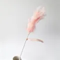 Handgefertigte rosa Häkelblume Tischdekoration, Wollstrick Pampasgras botanisches Deko-Ornament. - Rosa