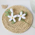 Handmade crochet jasmine flower bouquet variant, knitted floral room decor gift. - White