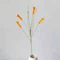 Handmade crochet firecracker flower artificial bouquet knitted home decoration ornament - Orange-Yellow