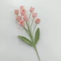 Handmade crochet pink flower branch cute gift home decoration knit bouquet aesthetics - Cherry Blossom Pink Finished Product