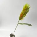 Handgemachte gehäkelte Salbei Blume Variante, grüne Wollblume für schöne Heimdeko. - Grün A (Rote Staubblätter)