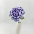 Fleur de dahlia violette en crochet faite à la main pièce finie décoration maison - Produit fini violet dégradé