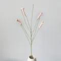 Handmade crochet pink flower branch bouquet, knitted artificial floral home decor gift for room. - Light Pink