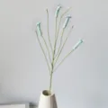 Handmade crochet artificial fireworks flower bouquet home decoration vase arrangement - Light Blue
