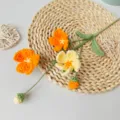 Fiore all'uncinetto fatto a mano fiore lavorato a maglia per decorazione della casa - Giallo sfumato Versione B