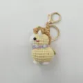 Handmade crochet cute little horse keychain plush doll charm bag pendant accessory. - Finished Yellow Pony