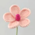 Handmade crochet pink flower artificial bouquet gift home decor craft ornaments cute gift cozy - Sakura Pink