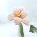 Exquisite handmade crochet tulip finished bouquet yarn eternal flower home decor gift piece. - Pink Series A