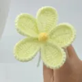 Handmade crochet flower yellow variant, artificial knit bouquet gift for home decor. - 877 Yellow