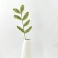 Ramoscello di foglie verdi lavorato all'uncinetto pianta artificiale decorazione vaso - Foglie di Schefflera