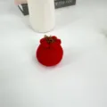 Handgemachte Häkel rote Frucht Anhänger süße gestrickte Wolle Hängeornament für Zimmer Dekoration - Stück / Granatapfel
