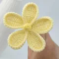Handmade yellow crochet flower bouquet finished piece cozy home decor gift present craft piece - Light Yellow