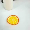 Handgemachte Häkel-Frucht-Untersetzer Wolle Strick Zitrus-Scheibe Tischmatte Variante - Stück / Orangenscheiben