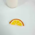 Handgemachte Häkeln Frucht Scheibe Schlüsselanhänger Süße Orangen Anhänger Tasche Charm - Stück / Orangenscheibe