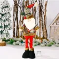 Christmas telescopic Santa Claus doll plush toy festive desktop holiday home decoration - Santa Claus