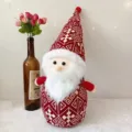 Natale Babbo Natale peluche bambola rosso motivo geometrico decorazione ornamento - Statuina Babbo Natale - Grande
