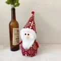 Peluche gnomo di Natale bambola rosso bianco motivo geometrico decorazione tavolo - Babbo Natale Piccolo