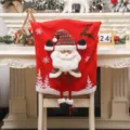 Christmas chair cover 3D Santa Claus dining room holiday party decoration festive home decor - 3D Long-Legged Santa