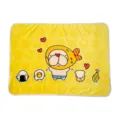 Thickened flannel pet blanket for dogs and cats, warm and soft sleeping mat for autumn winter. - 100*70cm / Yellow