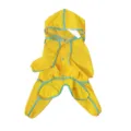 Imperméable imperméable pour chien à quatre pattes avec capuche jaune vif pour petits animaux. - FB / Jaune