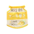 Leuke geel-witte huisdier hondenvest met cakerol print, zachte ademende zomerkleding voor huisdieren. - S / Gele Cake Roll