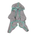 Imperméable pour chien quatre pattes vêtements imperméables avec capuche gris clair - M / Gris