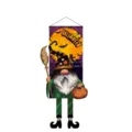Bandera colgante de gnomo de Halloween con calabaza y escoba para fiesta y puerta. - 02 Gnomo sin rostro - Púrpura