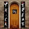 Σετ διακόσμησης πανό πόρτας Halloween με κρεμαστή επιγραφή trick or treat για πάρτι - Στιχάκια 2119