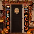 Conjunto de pancartas para puerta de halloween banderas colgantes decoración de porche - Dísticos del Festival de la Primavera 2201
