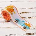 Thanksgiving autumn harvest pumpkin blue truck fabric ribbon decorative DIY craft wrapping - Thanksgiving Ribbon Style D