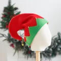 Kerst elf hoed rood en groen feestelijk kostuum feest hoed met schattige gouden bellen. - Dunne rode elfenmuts