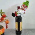 housse de bouteille de vin noel bonhomme de neige decoration de table peluche fete - Petit cache-bouteille de vin câlin - Bonhomme de neige