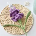 Handmade crochet grape hyacinth flower finished product knitted bouquet home decor - Gradient Dark Purple Finished Product
