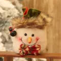 Weihnachten Schneemann Süßigkeiten Geschenkbeutel Plüsch Tasche Deko Party Zubehör - Apfeltasche Stil B (Schneemann)