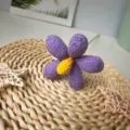 Handmade crochet purple flower finished product, cute DIY decoration bouquet variant style. - Lilac Finished Product