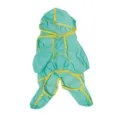 Imperméable pour chien à quatre pattes avec capuche et bord transparent pour animaux. - M / Vert