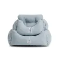 Auto Haustierbett Autositz weich grau blau komfortabel tragbar Hunde Reise Matte fuer kleine Tiere - M: 50*45*36 / Hellblau