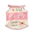 Schattige roze donut print zomer huisdier vest, ademende dunne koelende kleding voor honden. - S / Roze Donut