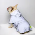 Imperméable réfléchissant pour chien cape argentée imperméable pour animaux avec capuche - FB / Capes réfléchissantes à deux pattes