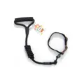 Black pet dog leash and collar set with padded handle and durable woven rope for walking. - Black Leash and Collar Set